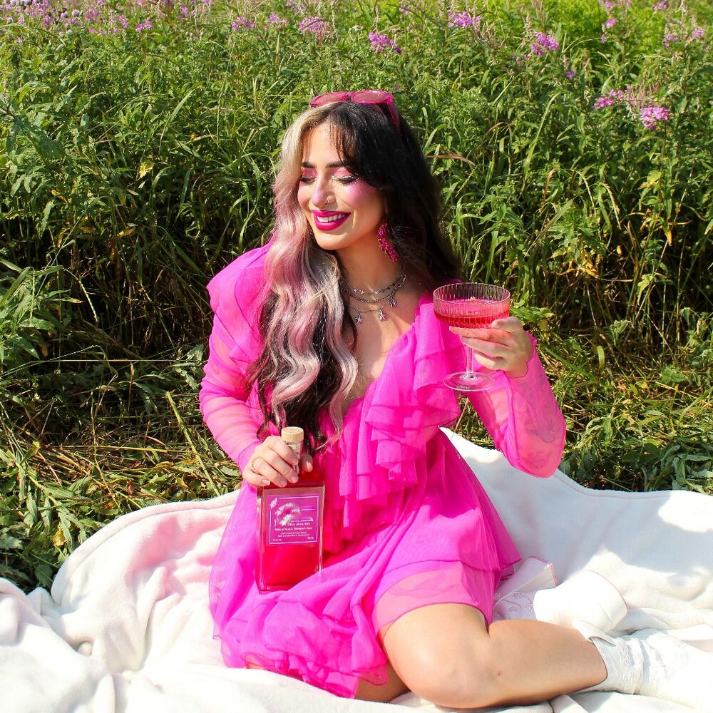 V Neck Ruffle Fuchsia Mini Tulle Dress